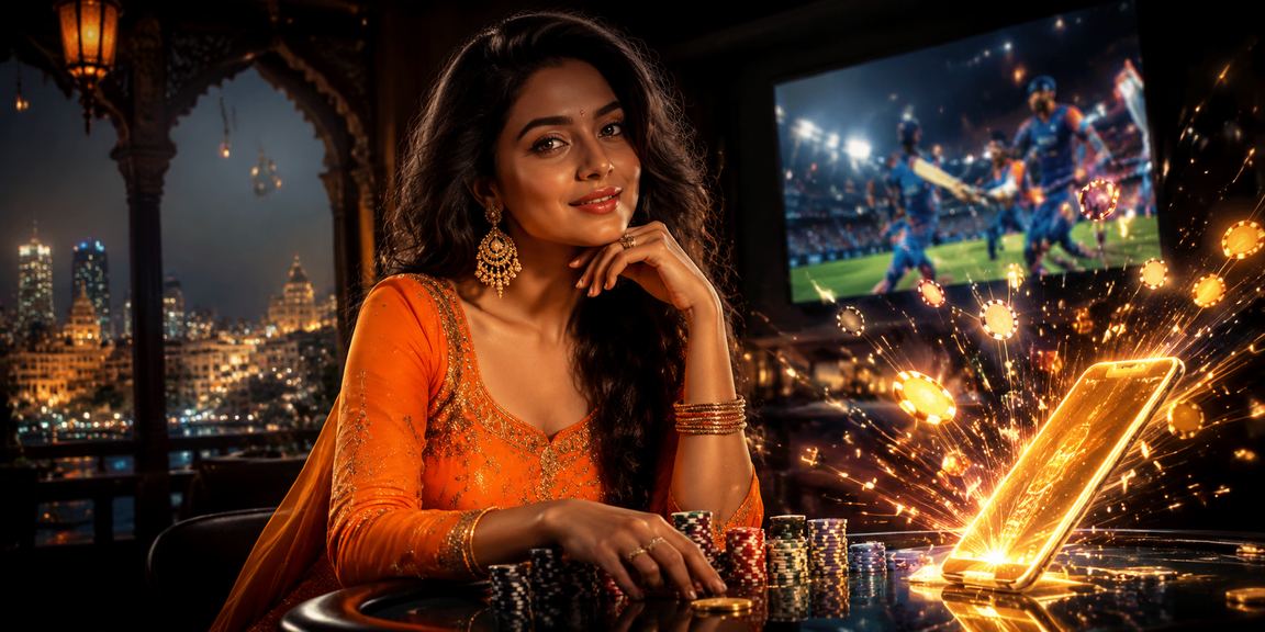 Indian cricket fan logging in on mobile