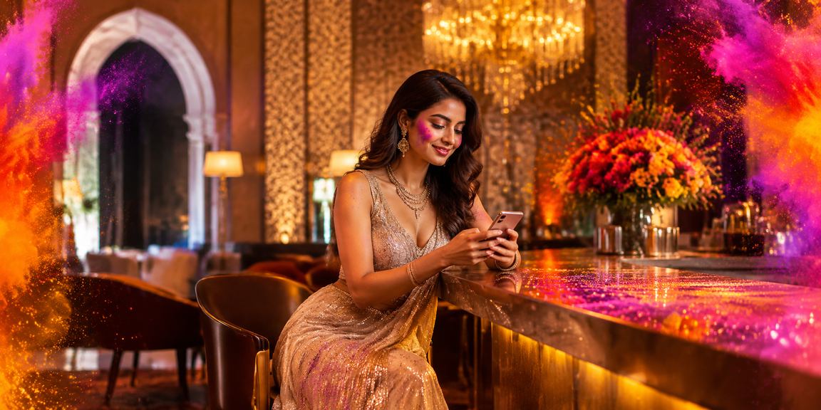 Holi Festival celebration with Aviator game bonuses